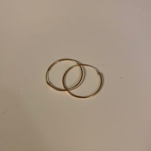 25mm 14k Yellow Gold hoop earrings